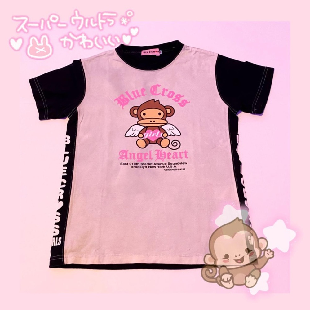 blue cross baby tee ∩^ω^∩
